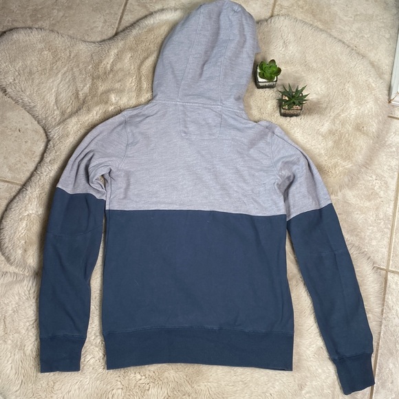 Volcom Hoody Pullover Blue Gray Color Block Men’s XS - Picture 2 of 11